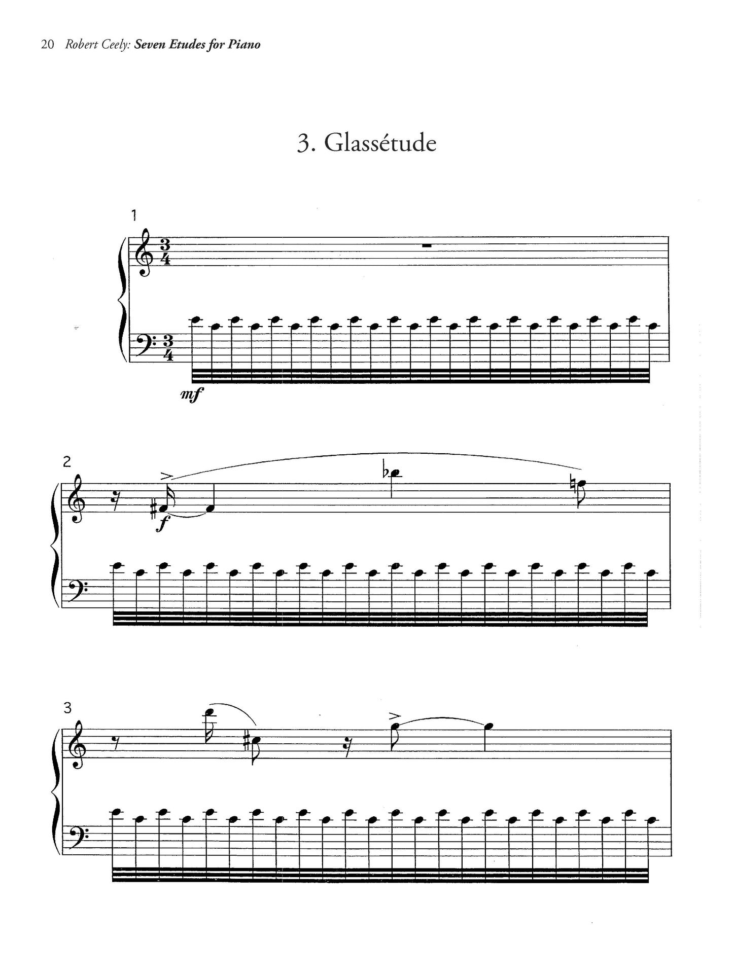 Seven Etudes For Piano