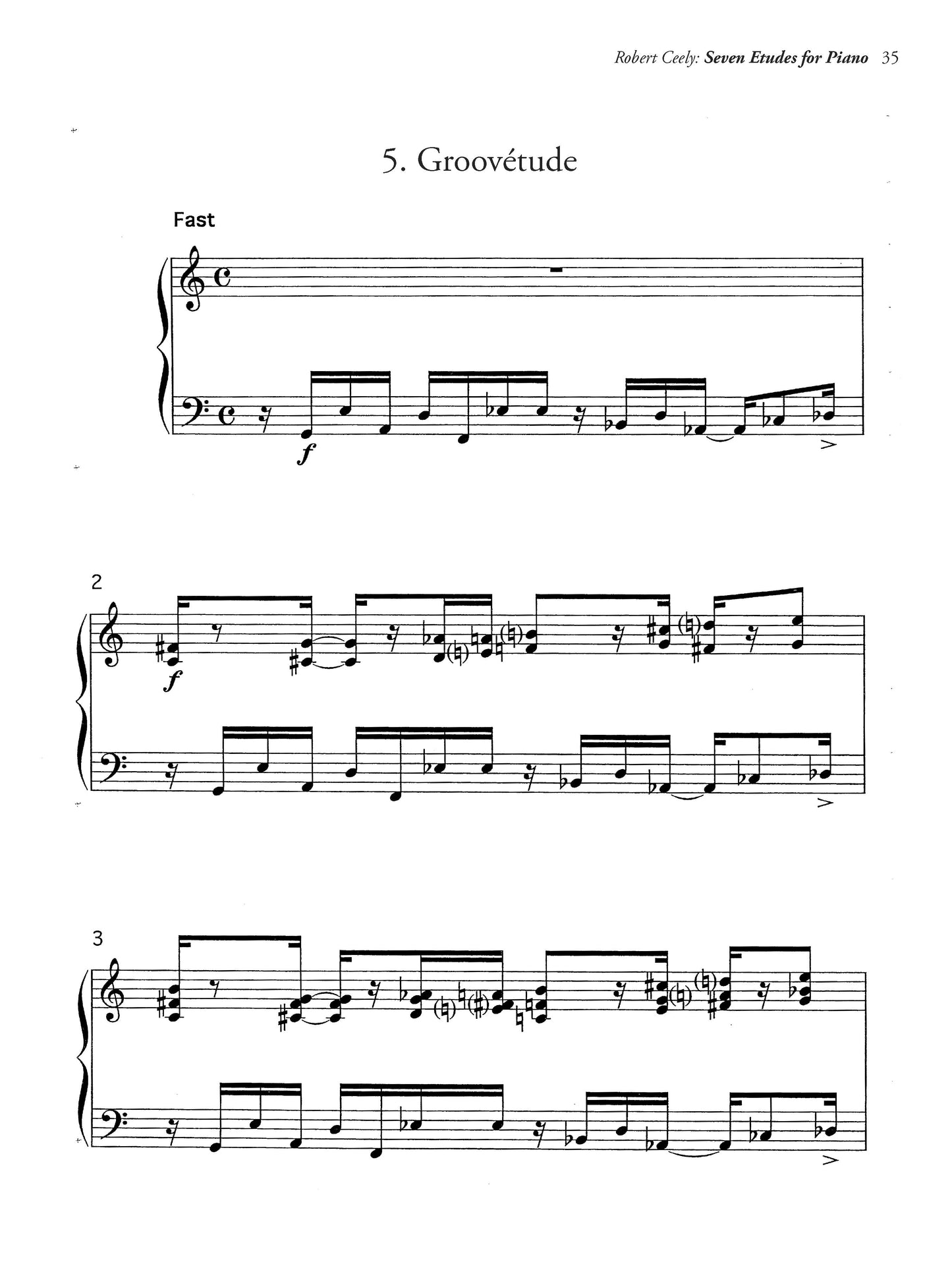 Seven Etudes For Piano