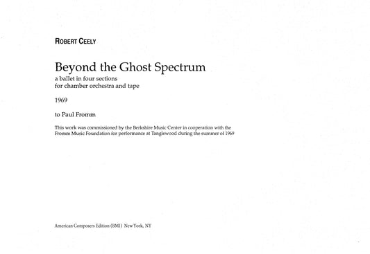 Beyond The Ghost Spectrum