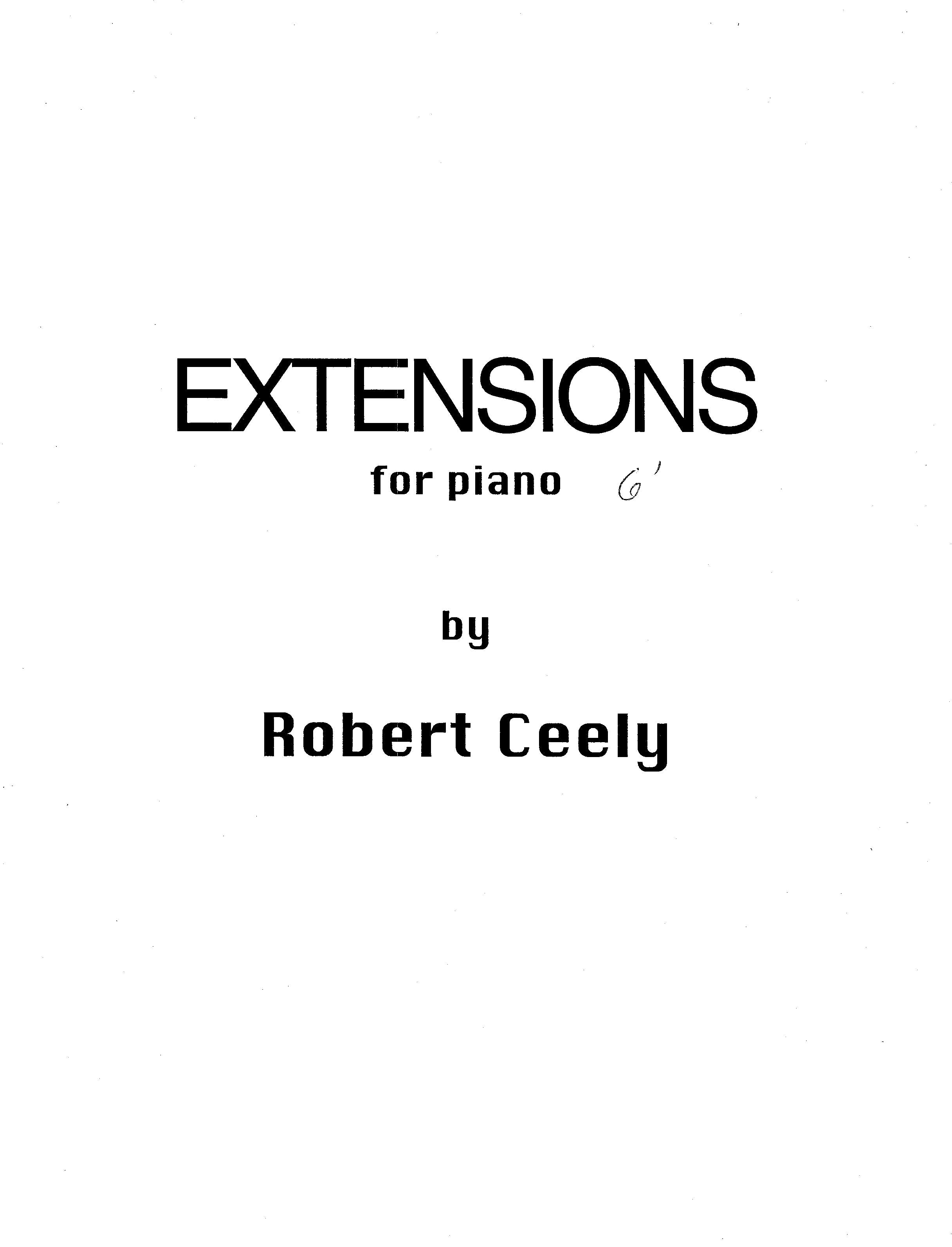 Extensions For Piano – American Composers Alliance