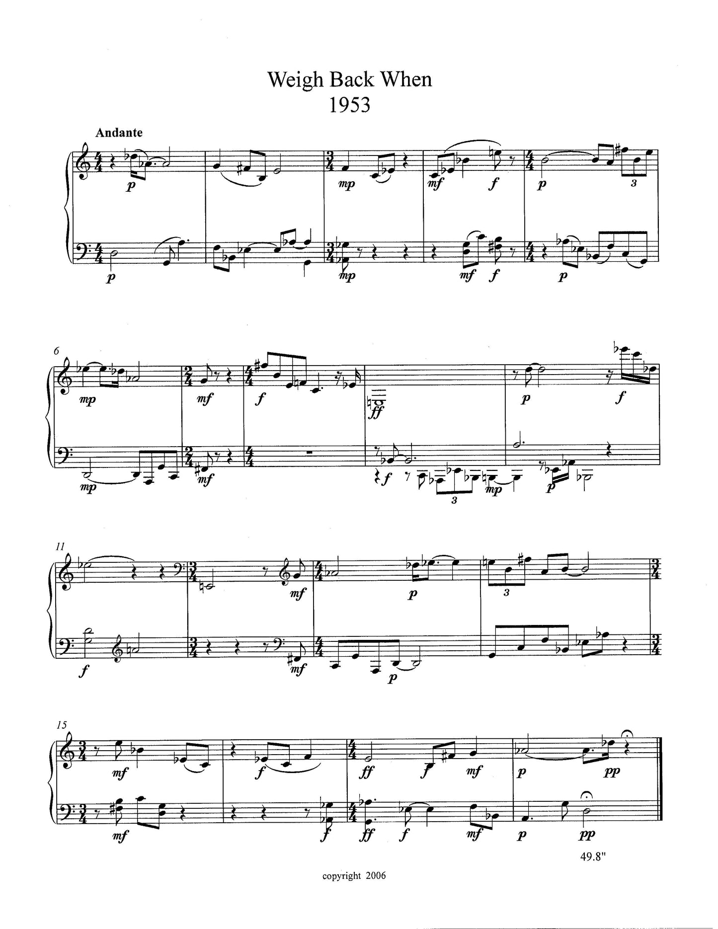 Piano Miscellany Seven (Not So Easy) Pieces For Piano