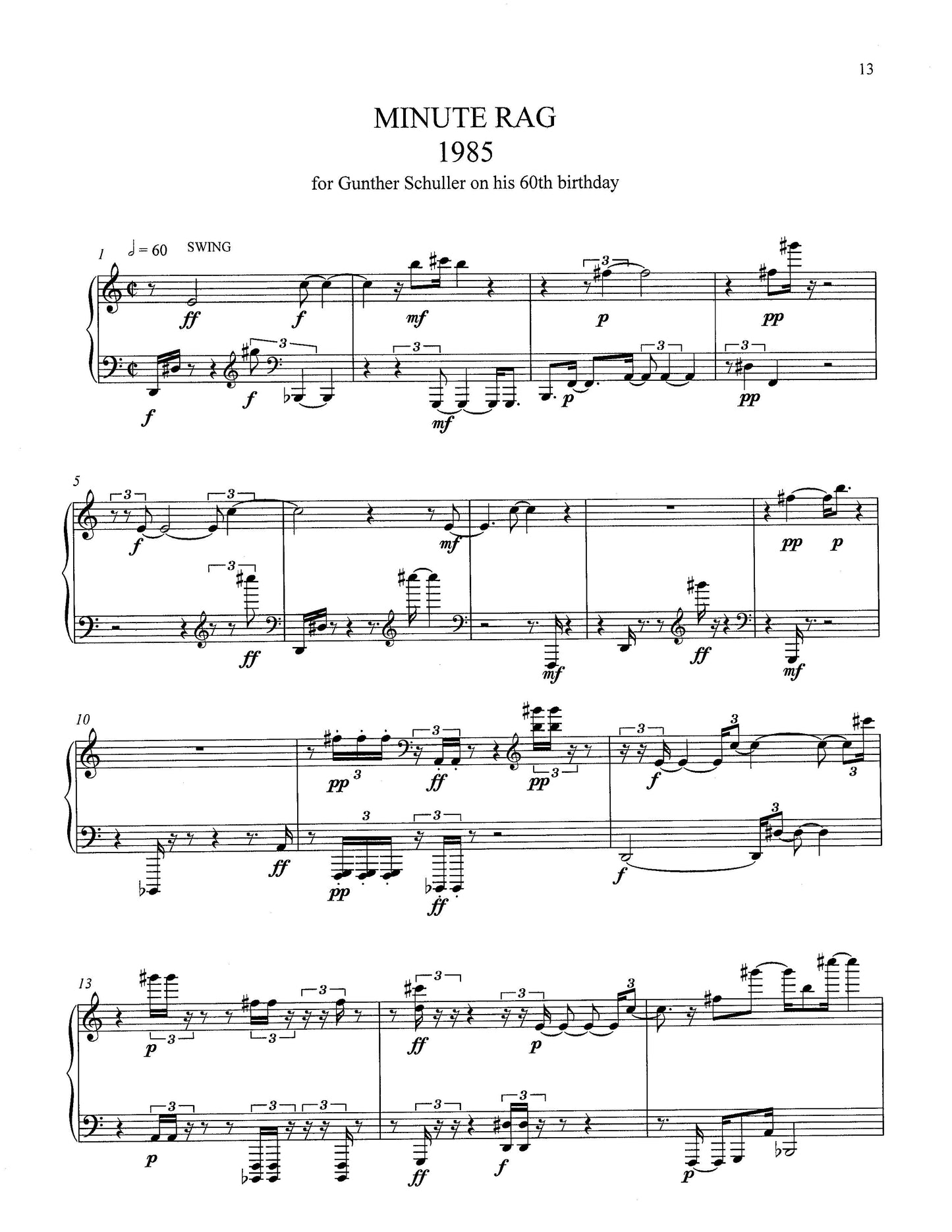 Piano Miscellany Seven (Not So Easy) Pieces For Piano