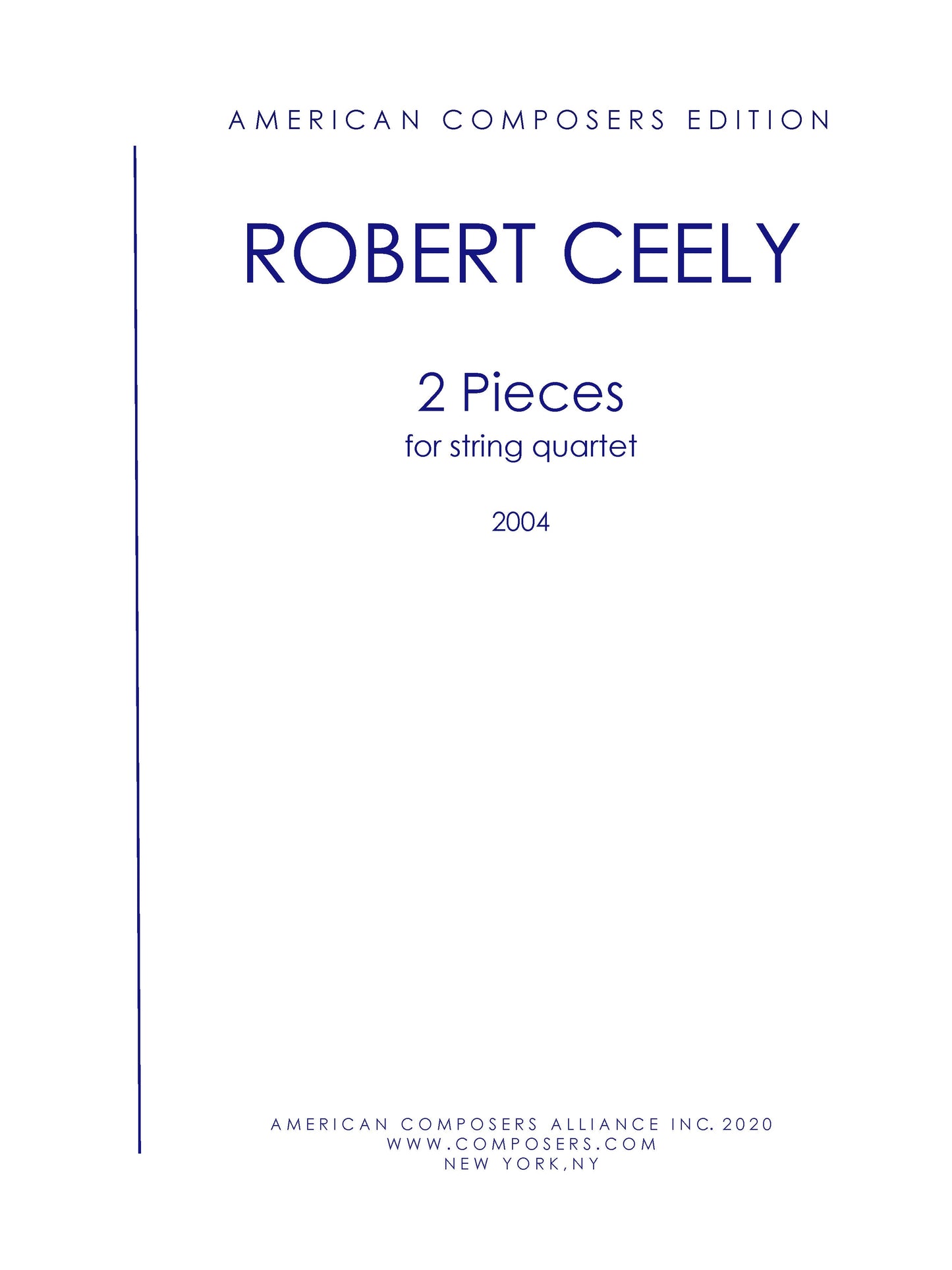 Two Pieces For String Quartet