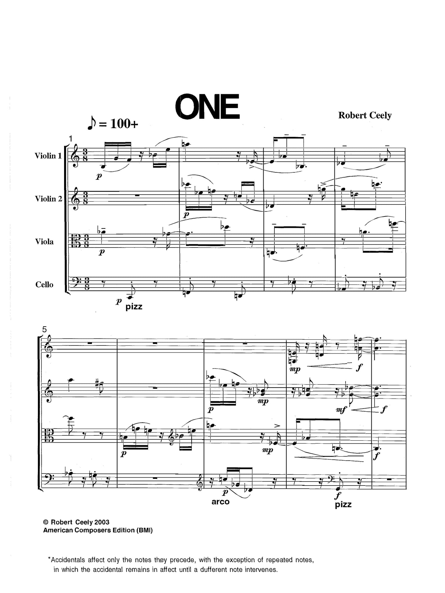 Two Pieces For String Quartet