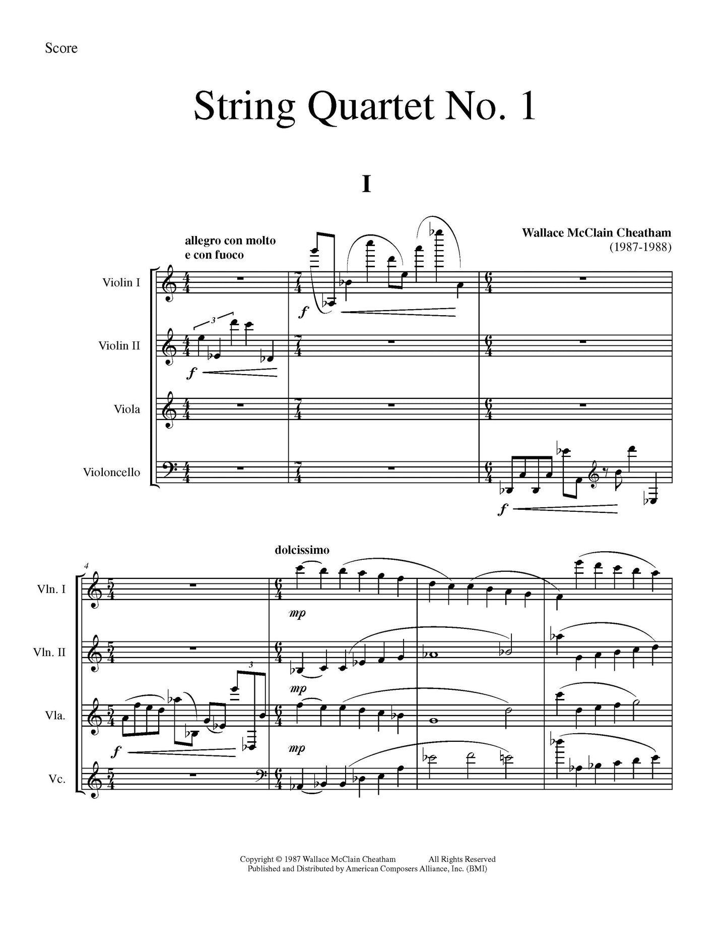 String Quartet No. 1