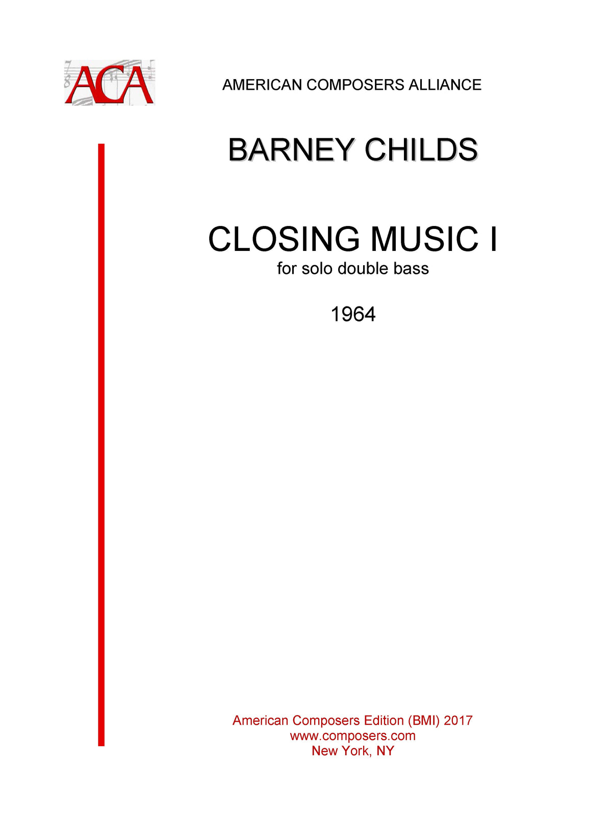 That Close Closing Music I – American Composers Alliance