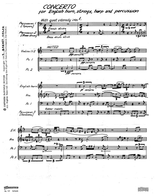 Concerto For English Horn, Strings, Harp & Percussion