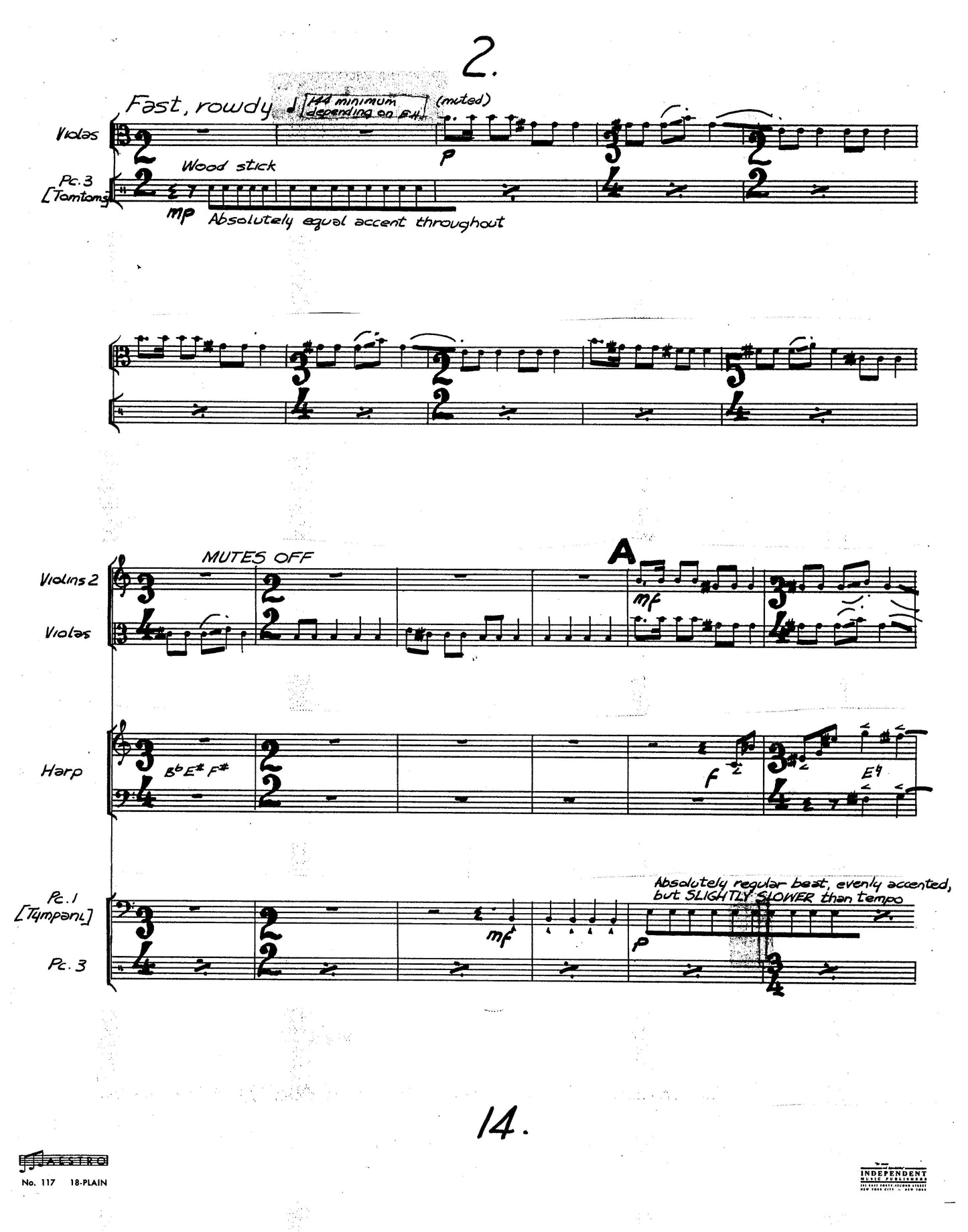 Concerto For English Horn, Strings, Harp & Percussion