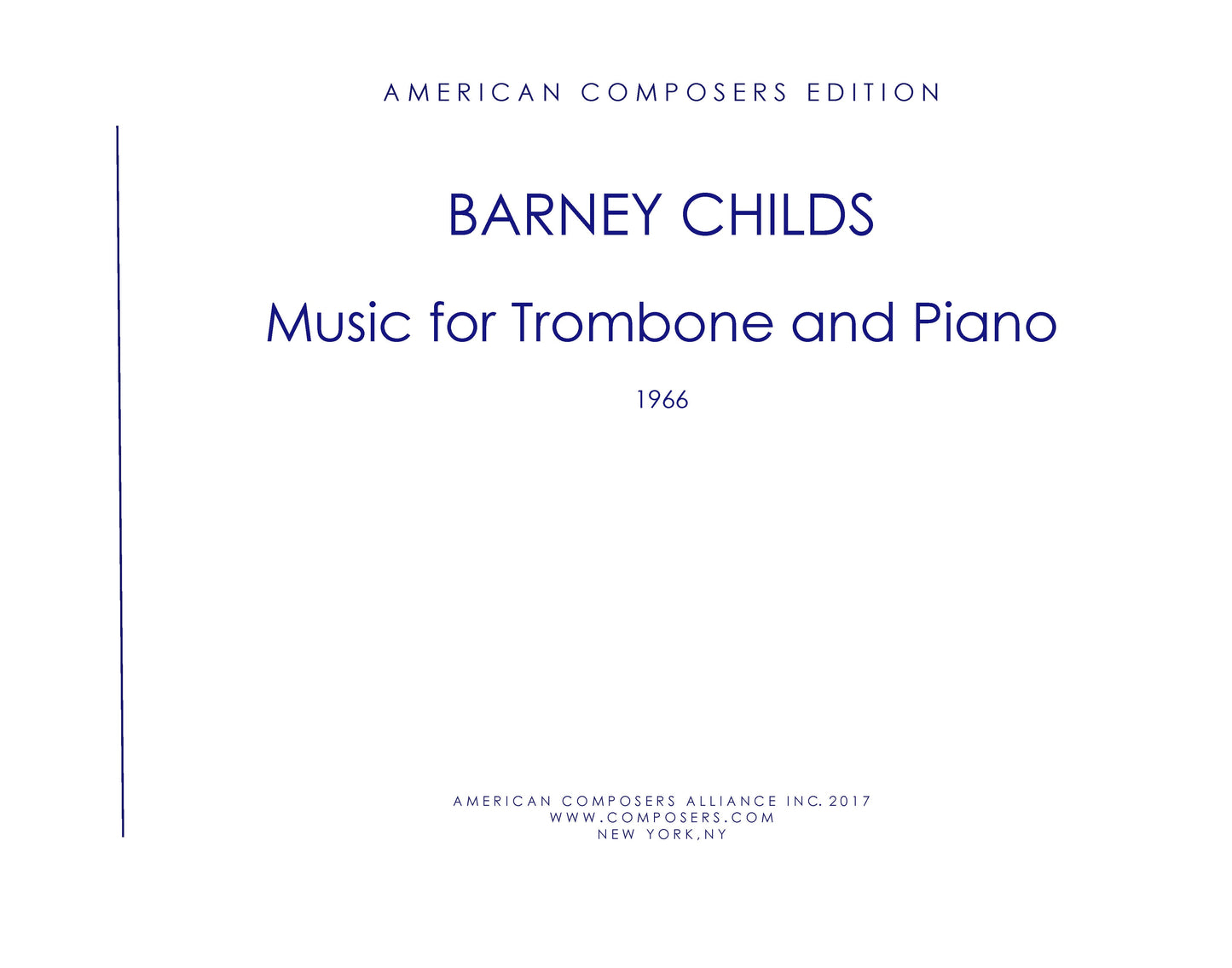 Music For Trombone & Piano