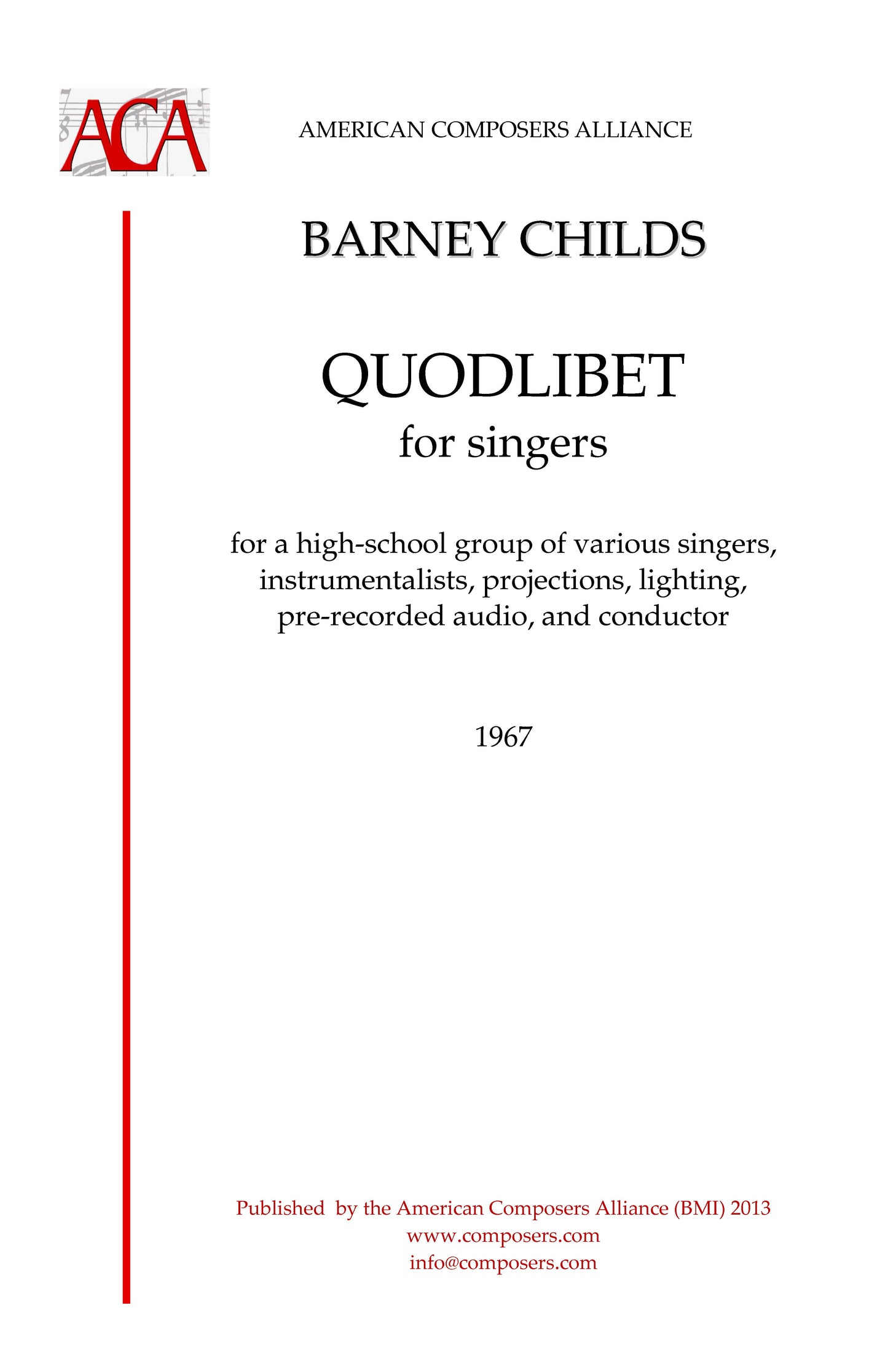 Quodlibet For Singers