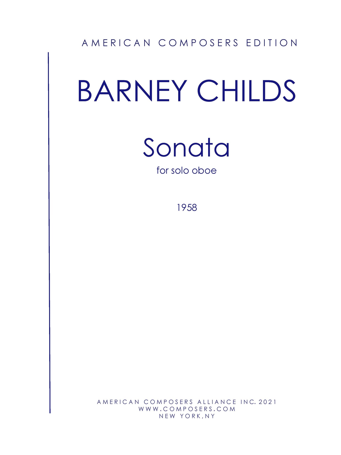 Sonata For Solo Oboe