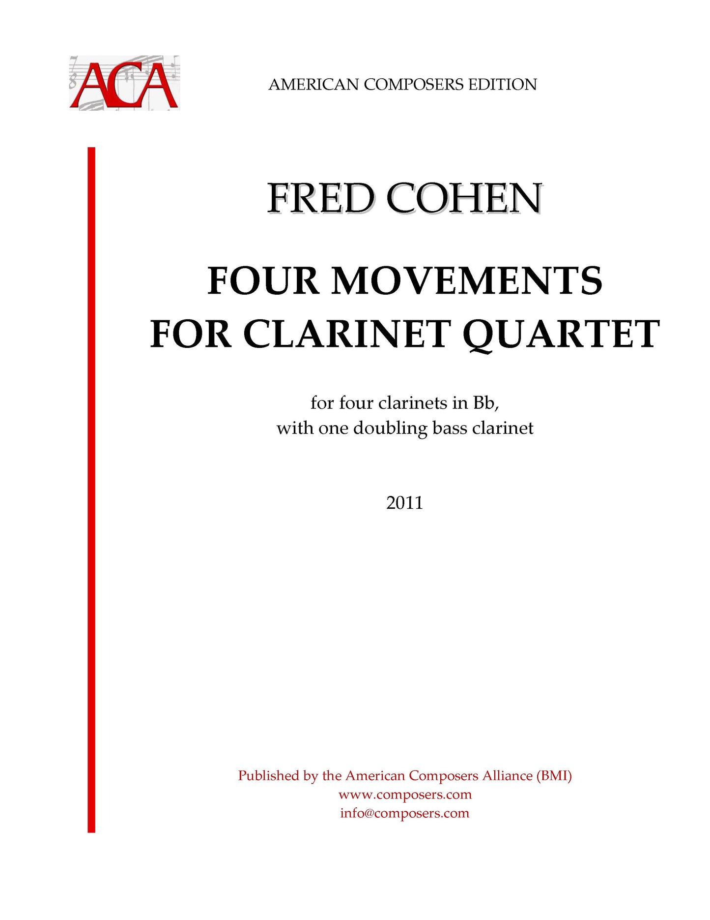 Four Movements for Clarinet Quartet