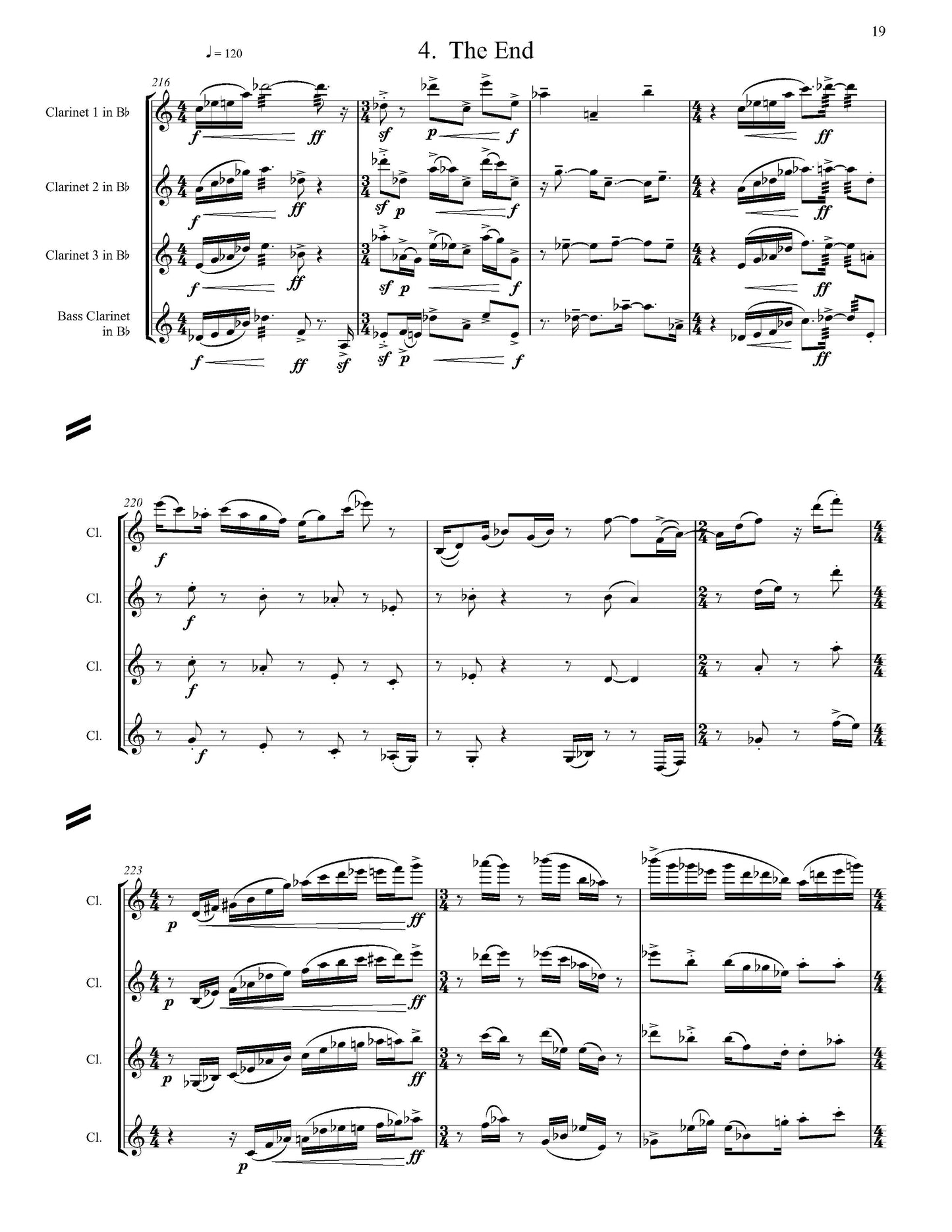 Four Movements for Clarinet Quartet