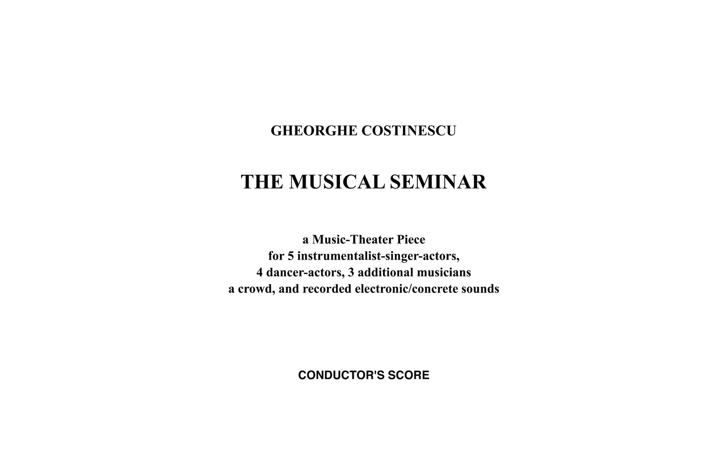 Musical Seminar