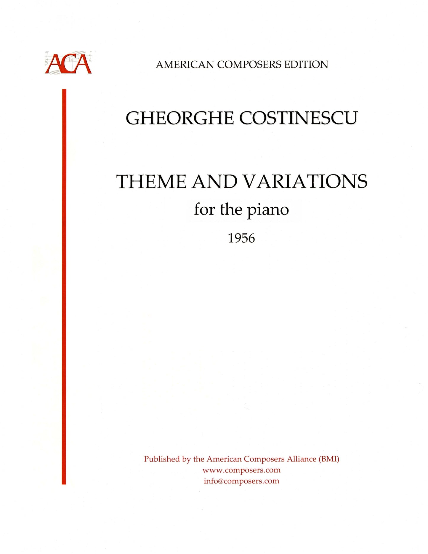 Theme And Variations For The Piano