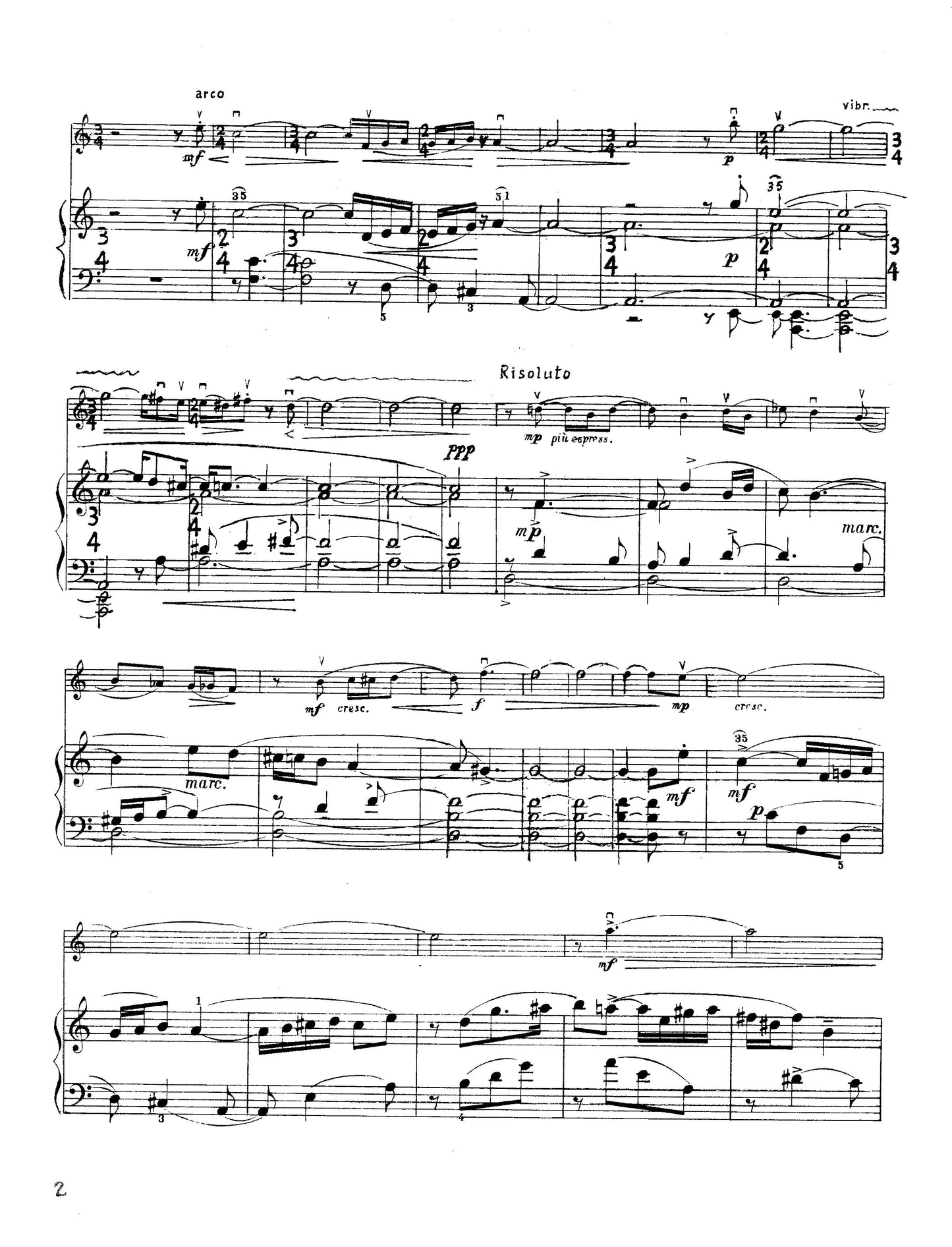 Sonata For Violin And Piano