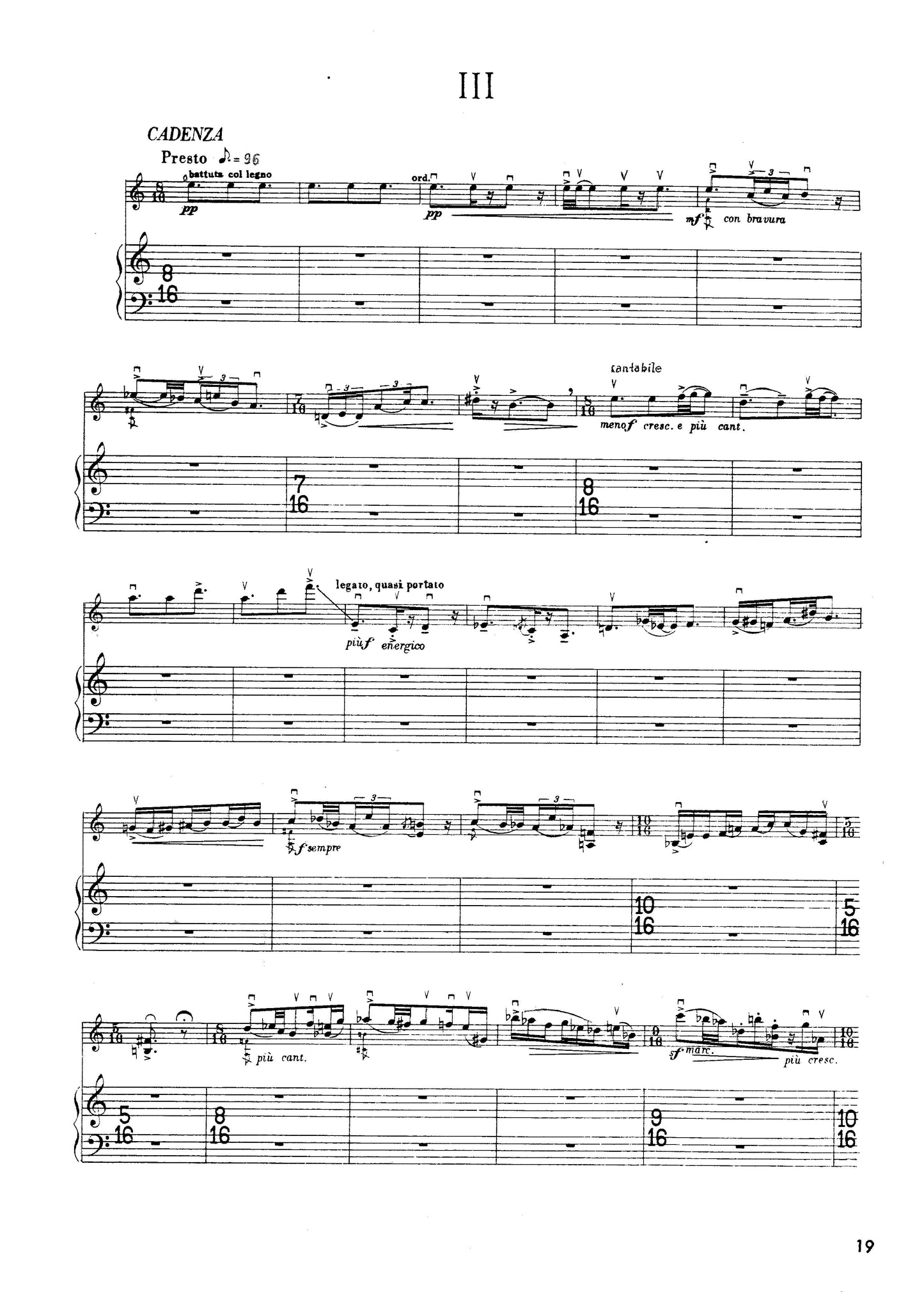 Sonata For Violin And Piano