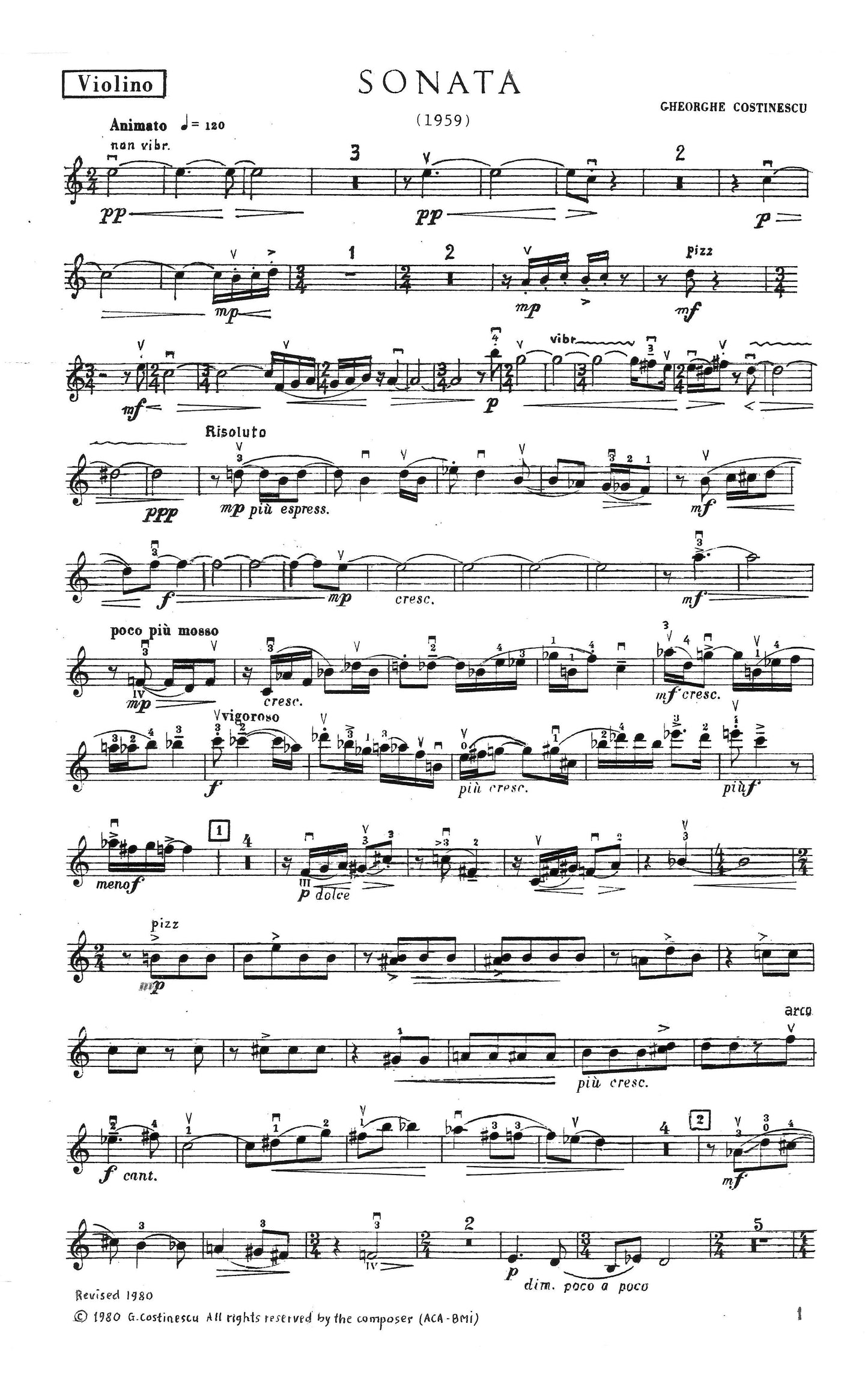 Sonata For Violin And Piano