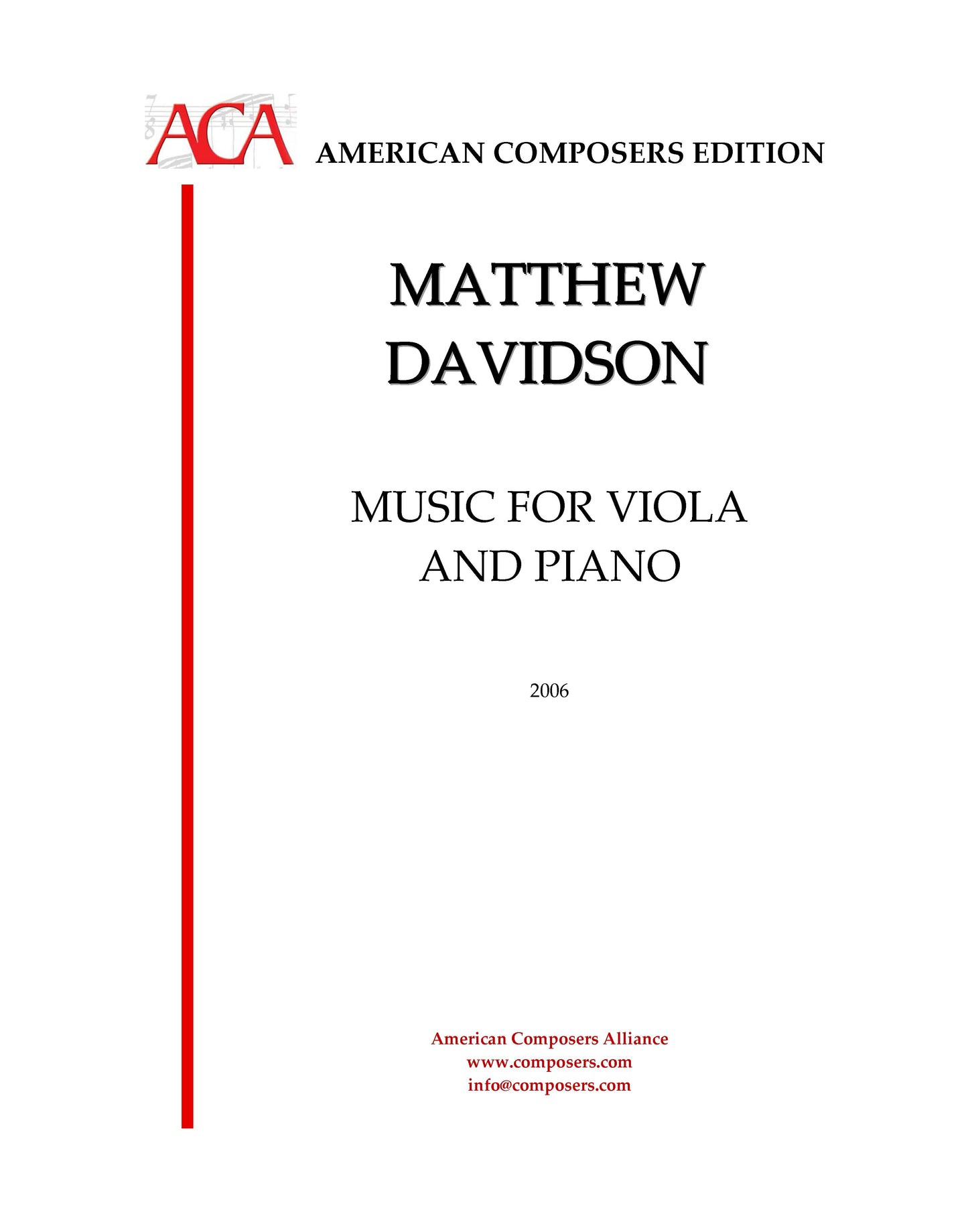 Music For Viola And Piano