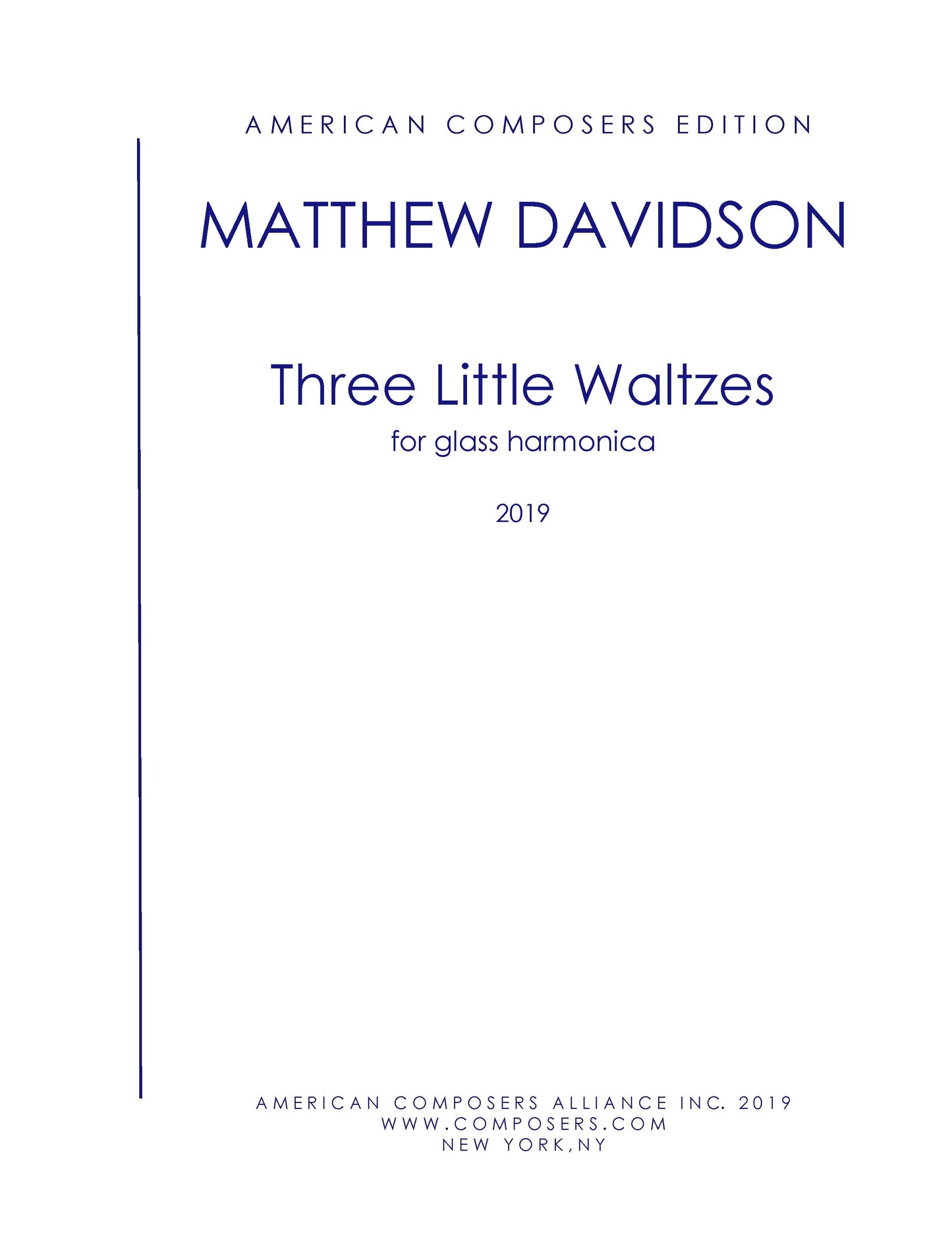 Three Little Waltzes For Glass Harmonica