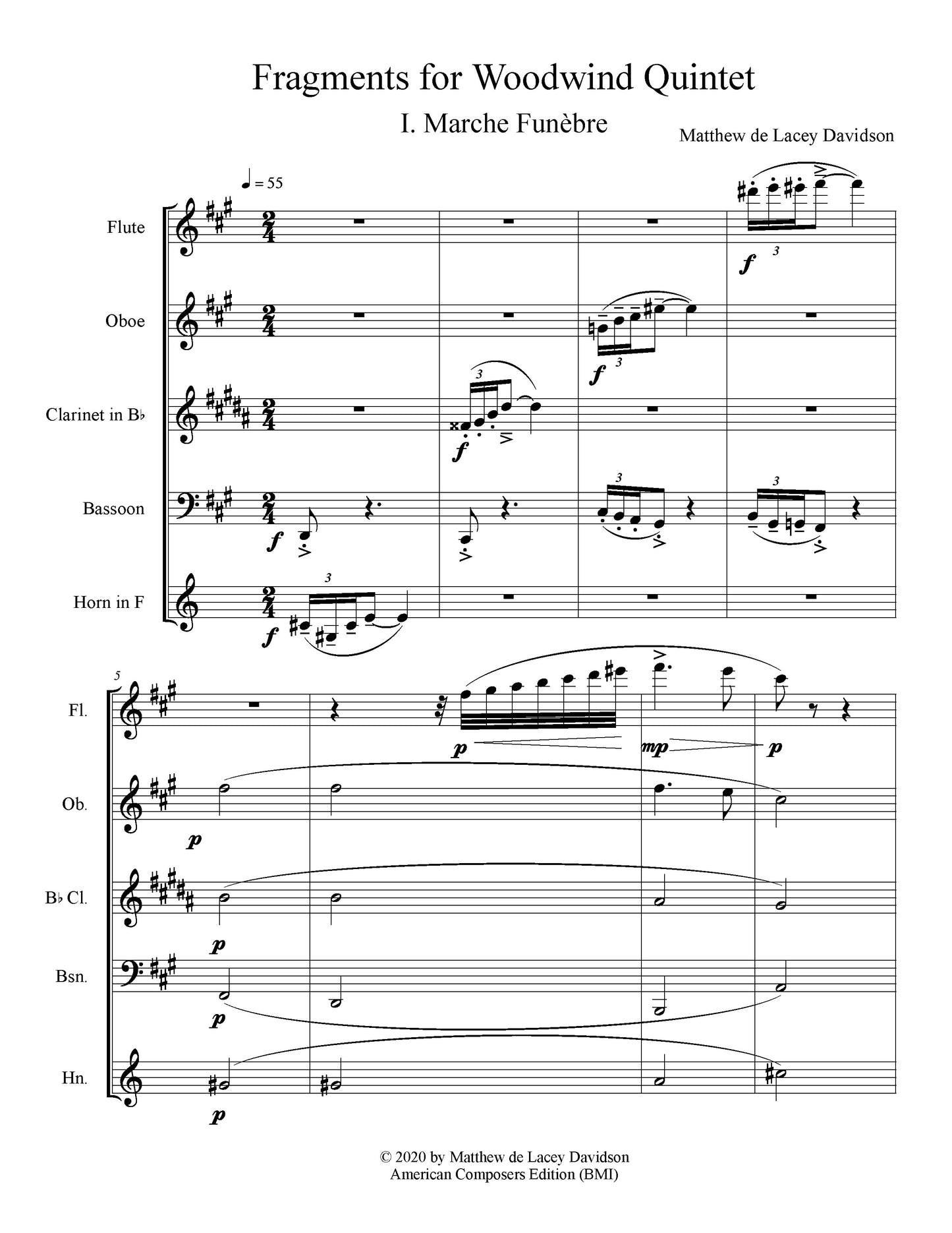 Fragments For Woodwind Quintet