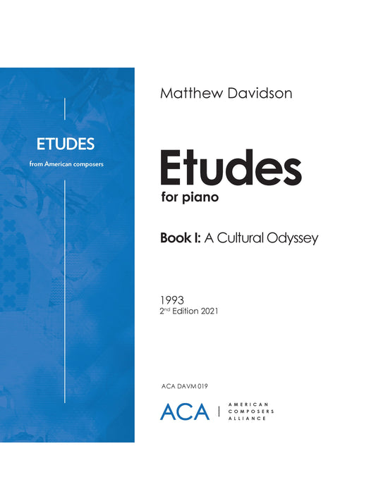 Etudes For Piano Book I: A Cultural Odyssey