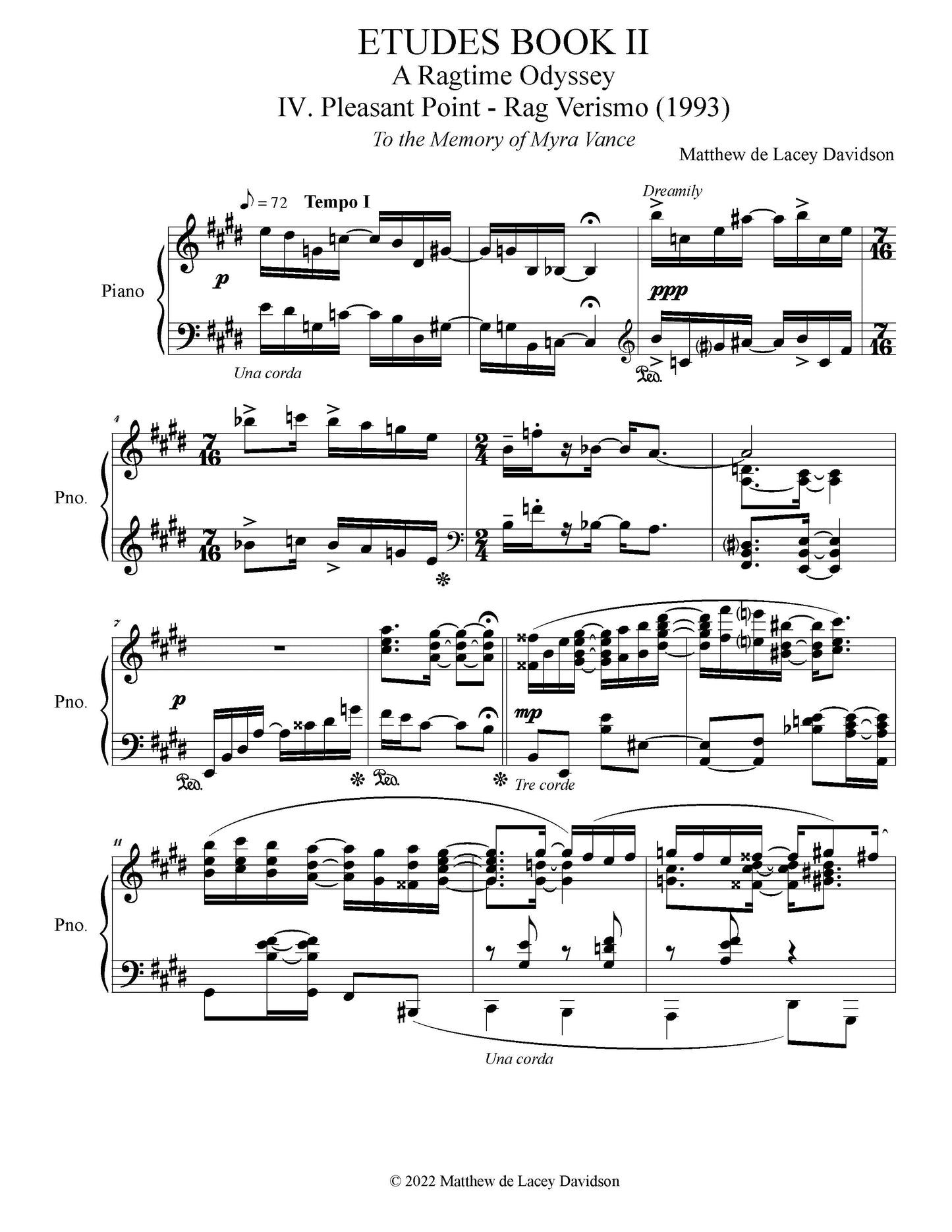 Etudes For Piano Book Ii: A Ragtime Odyssey