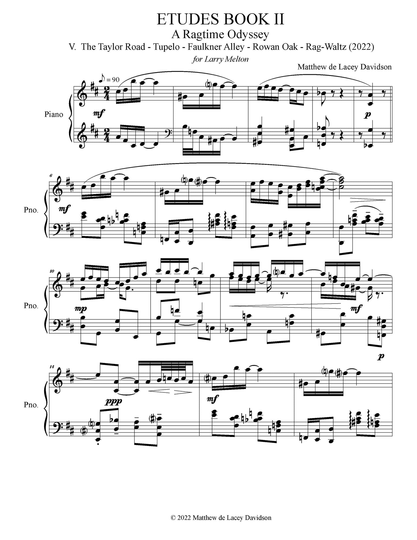 Etudes For Piano Book Ii: A Ragtime Odyssey