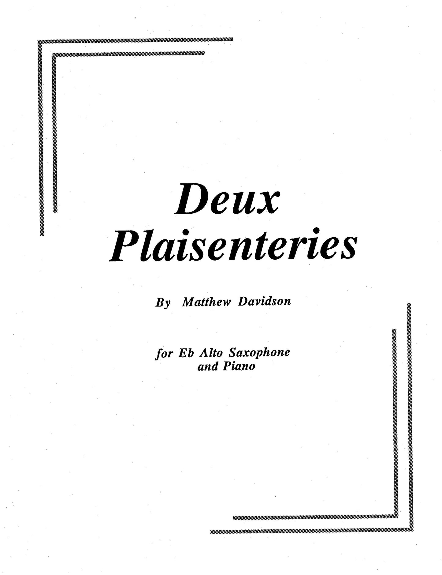 Deux Plaisanteries