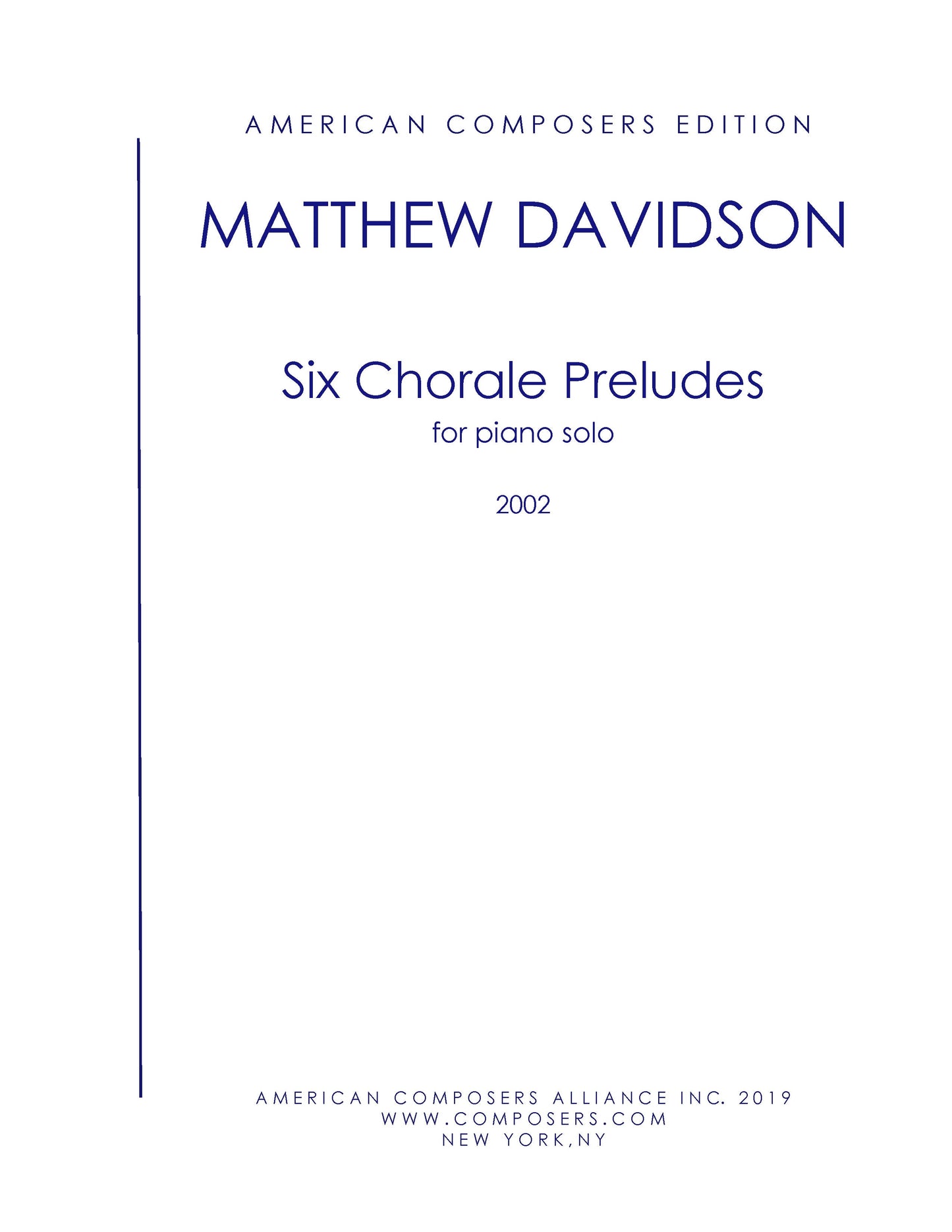 Six Chorale Preludes