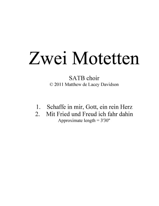 Zwei Motetten