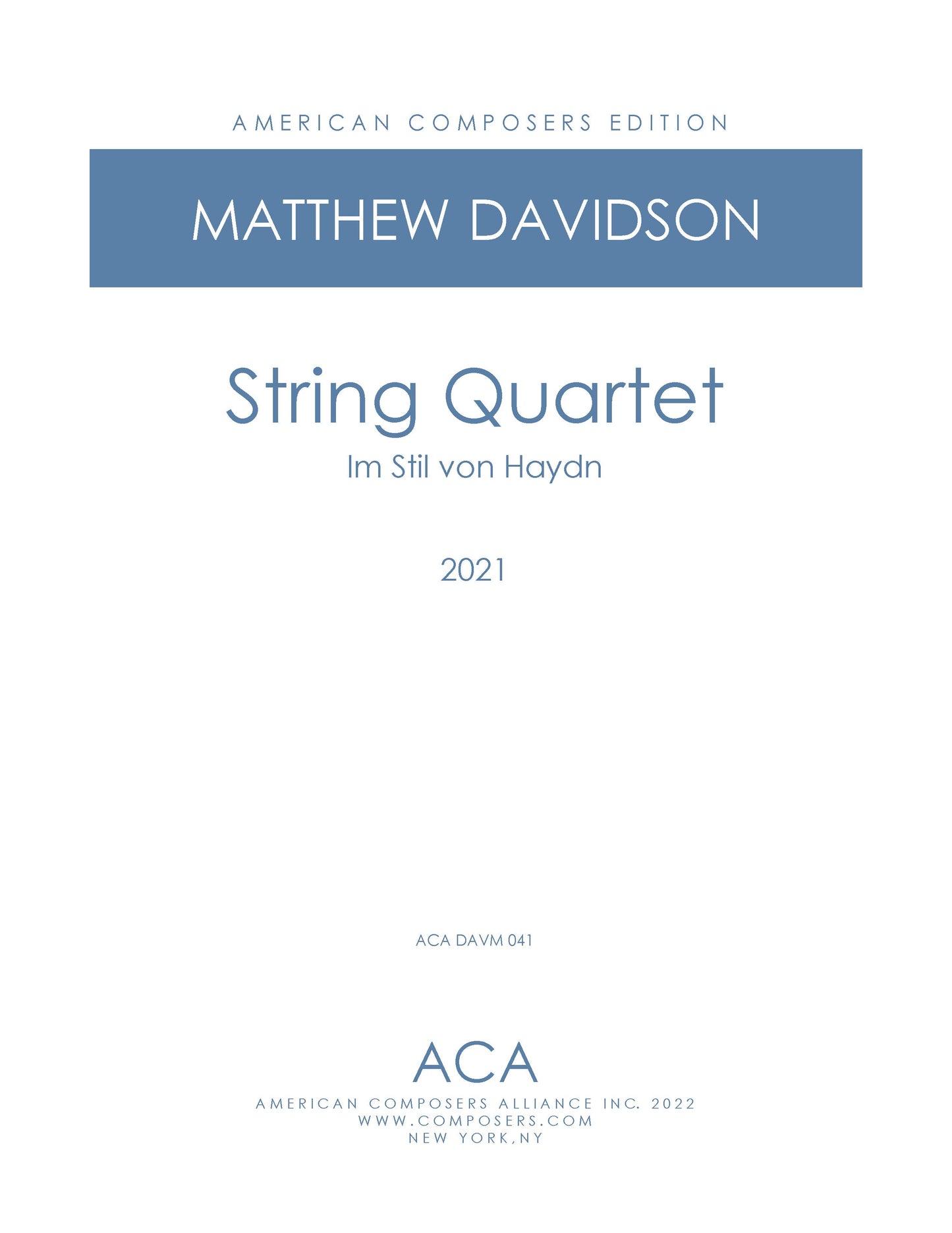 String Quartet: Im Stil Von Haydn