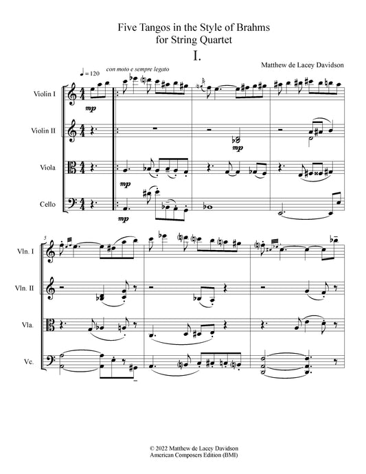 Five Tangos In The Style Of Brahms