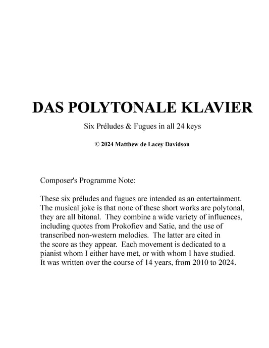 Das Polytonale Klavier