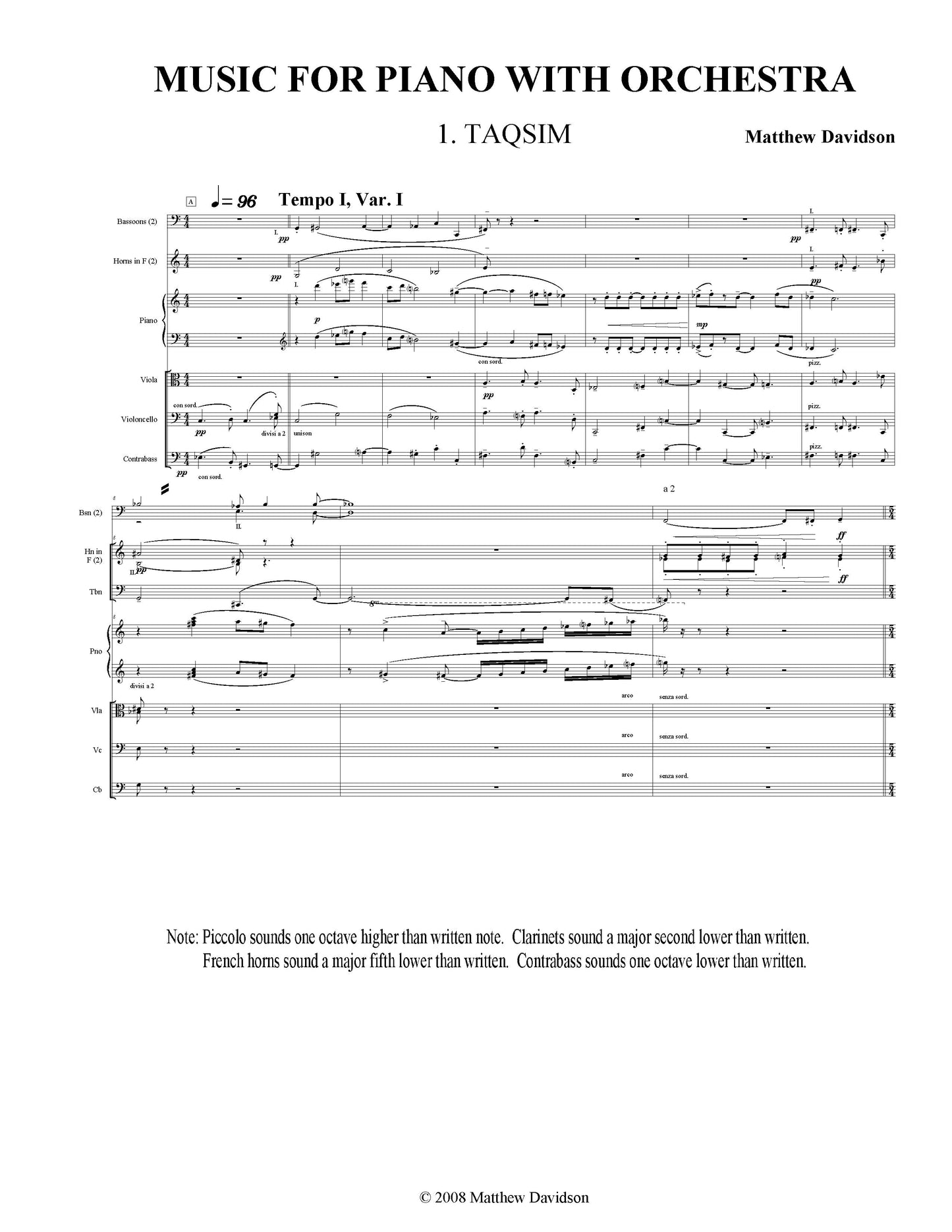 Music For Piano With Orchestra