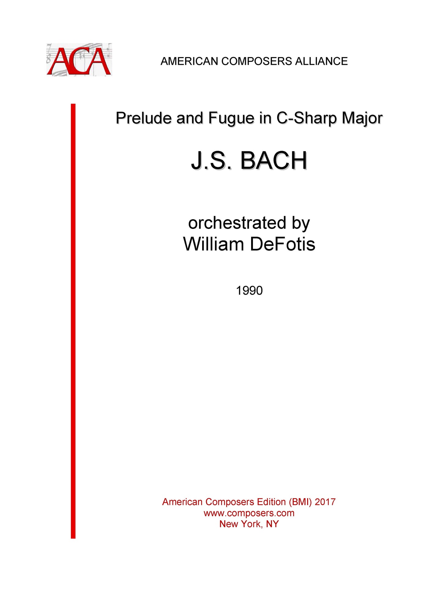 Prelude and Fugue in C-Sharp Major