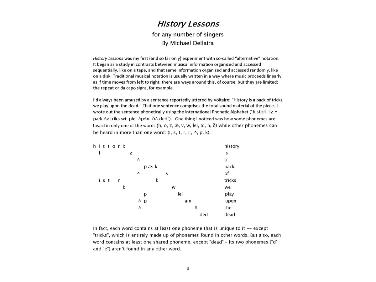 Historic Lessons History Lessons – American Composers Alliance
