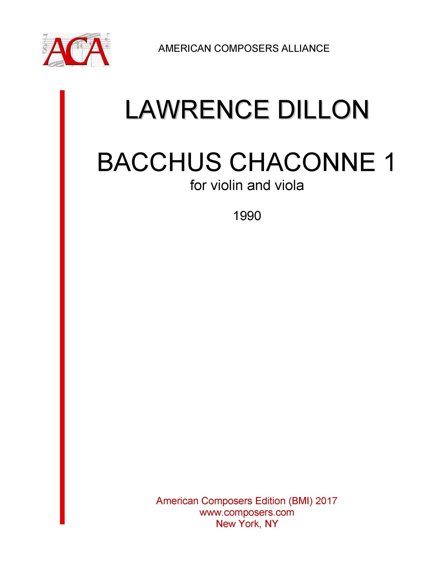 Bacchus Chaconne 1 - Duo for Violin and Viola