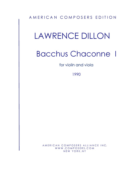 Bacchus Chaconne 1 - Duo for Violin and Viola