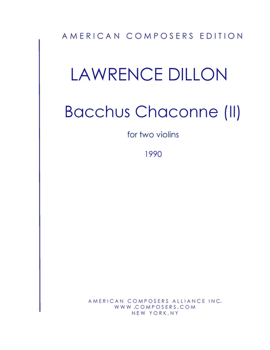 Bacchus Chaconne 2 - for Two Violins