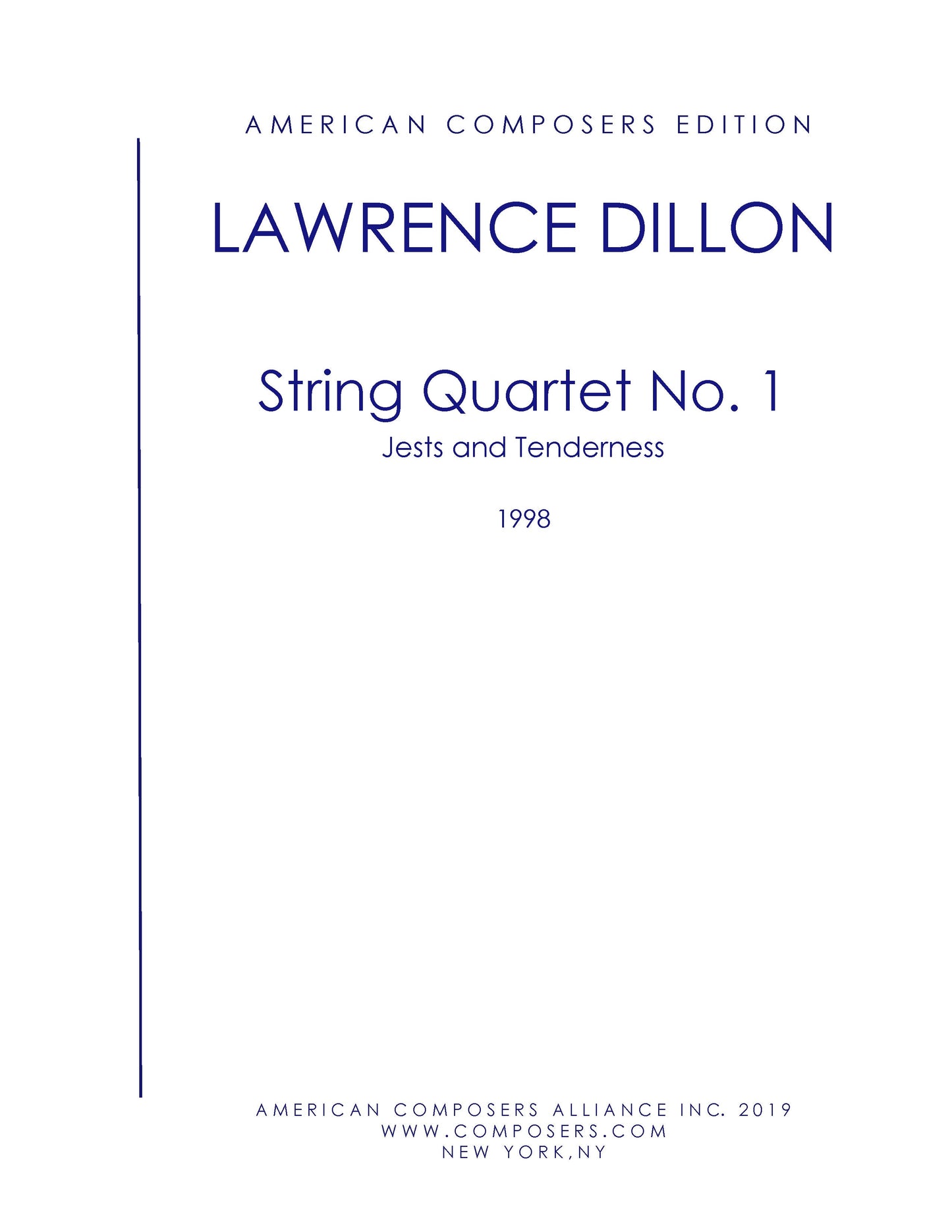 String Quartet No. 1 - Jests And Tenderness