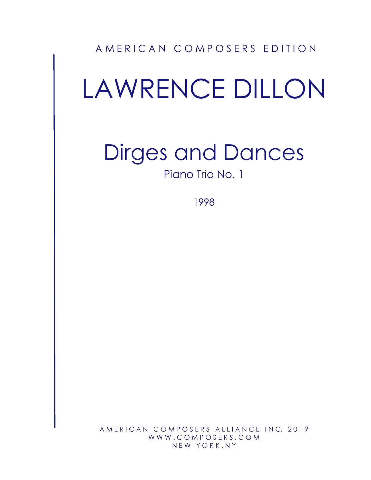 Dirges And Dances For Piano Trio