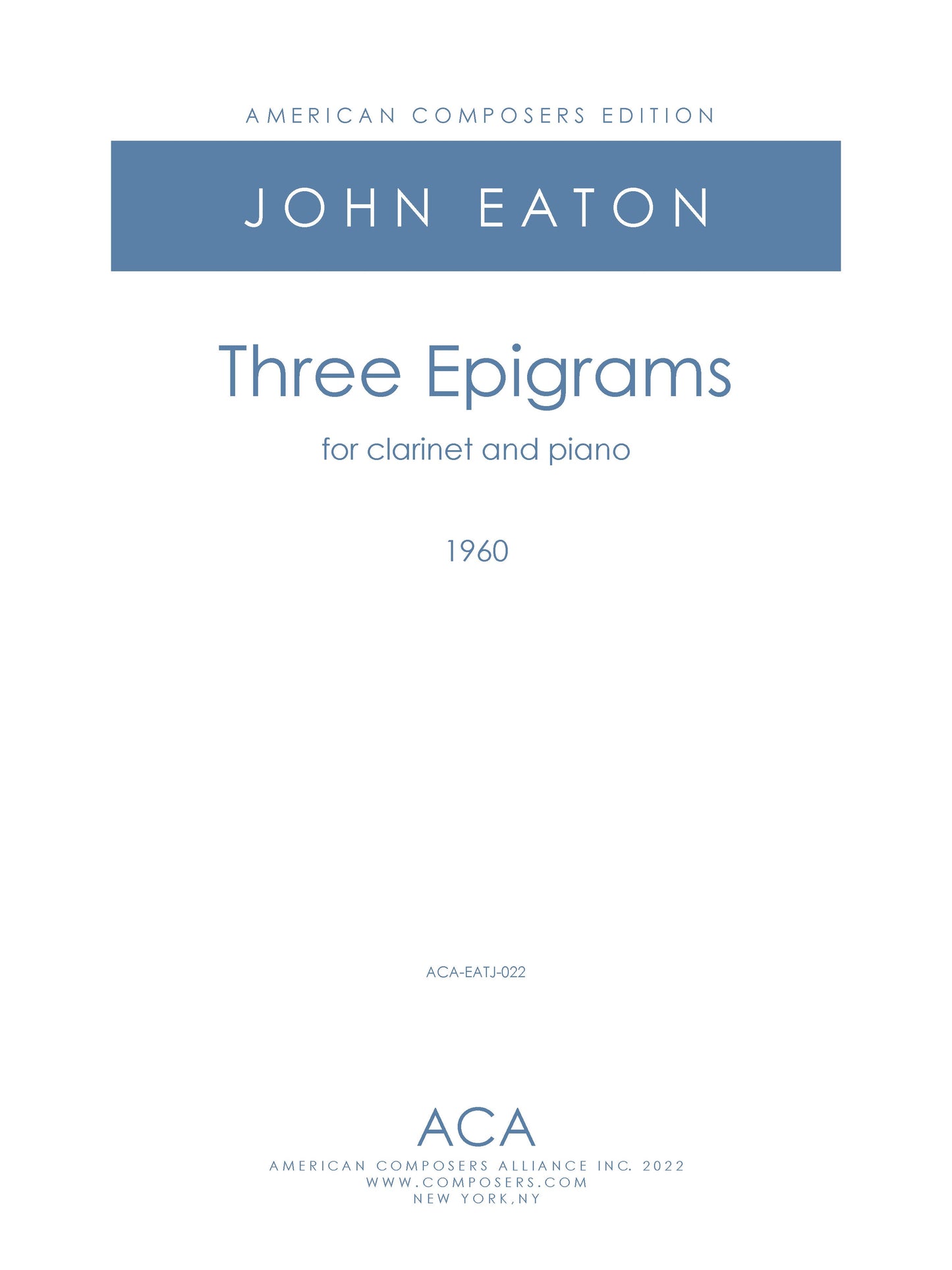 Three Epigrams