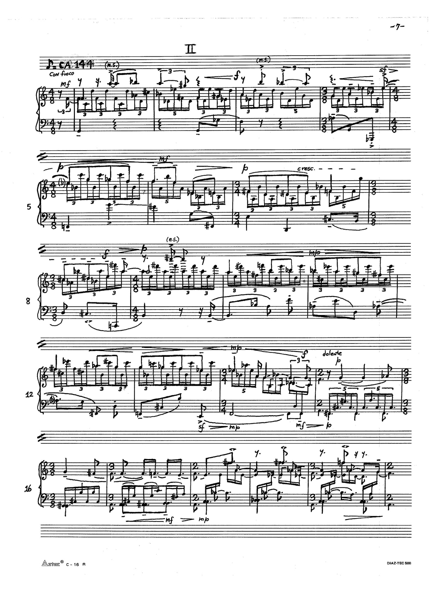 Five Etudes for Solo Piano