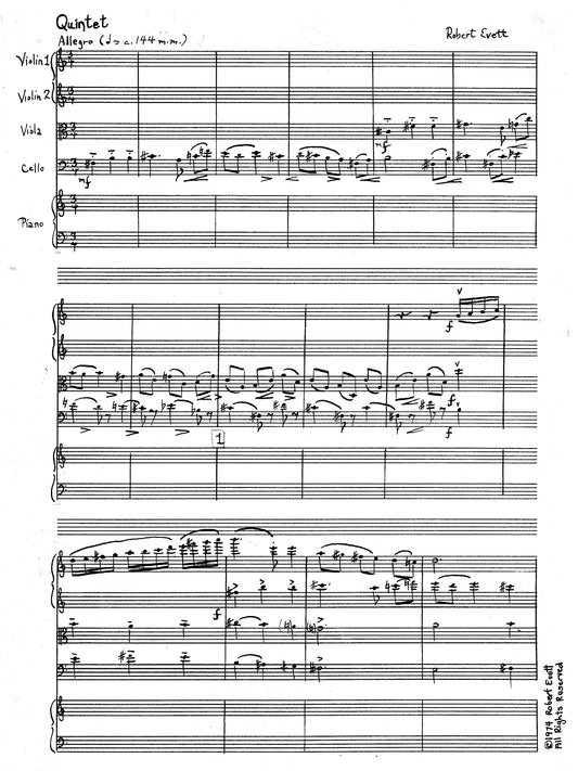 Quintet for Piano and String Quartet