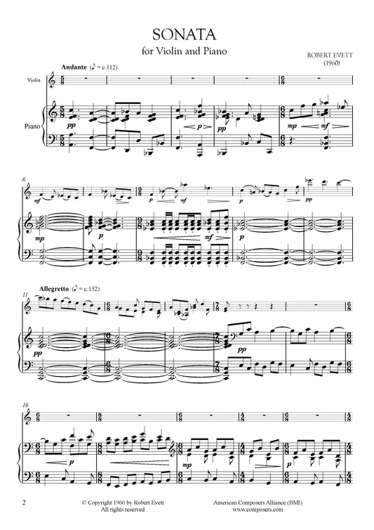 Sonata for Violin & Piano