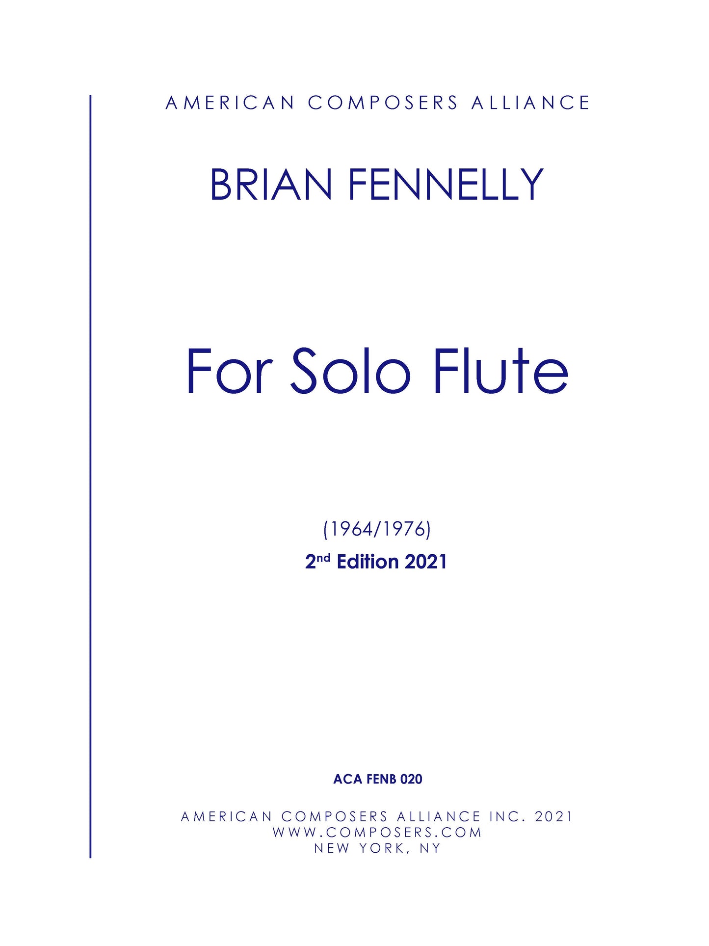 For Solo Flute