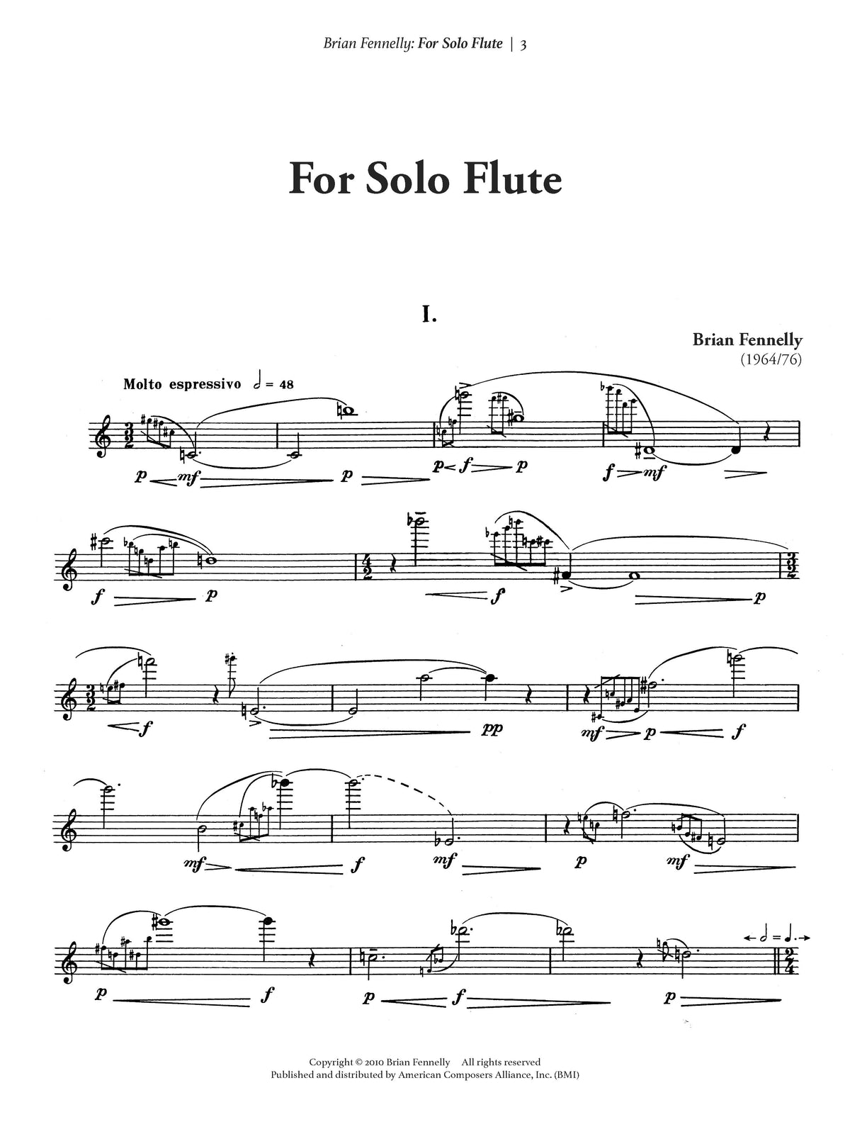 Flute Compuser For Solo Flute – American Composers Alliance