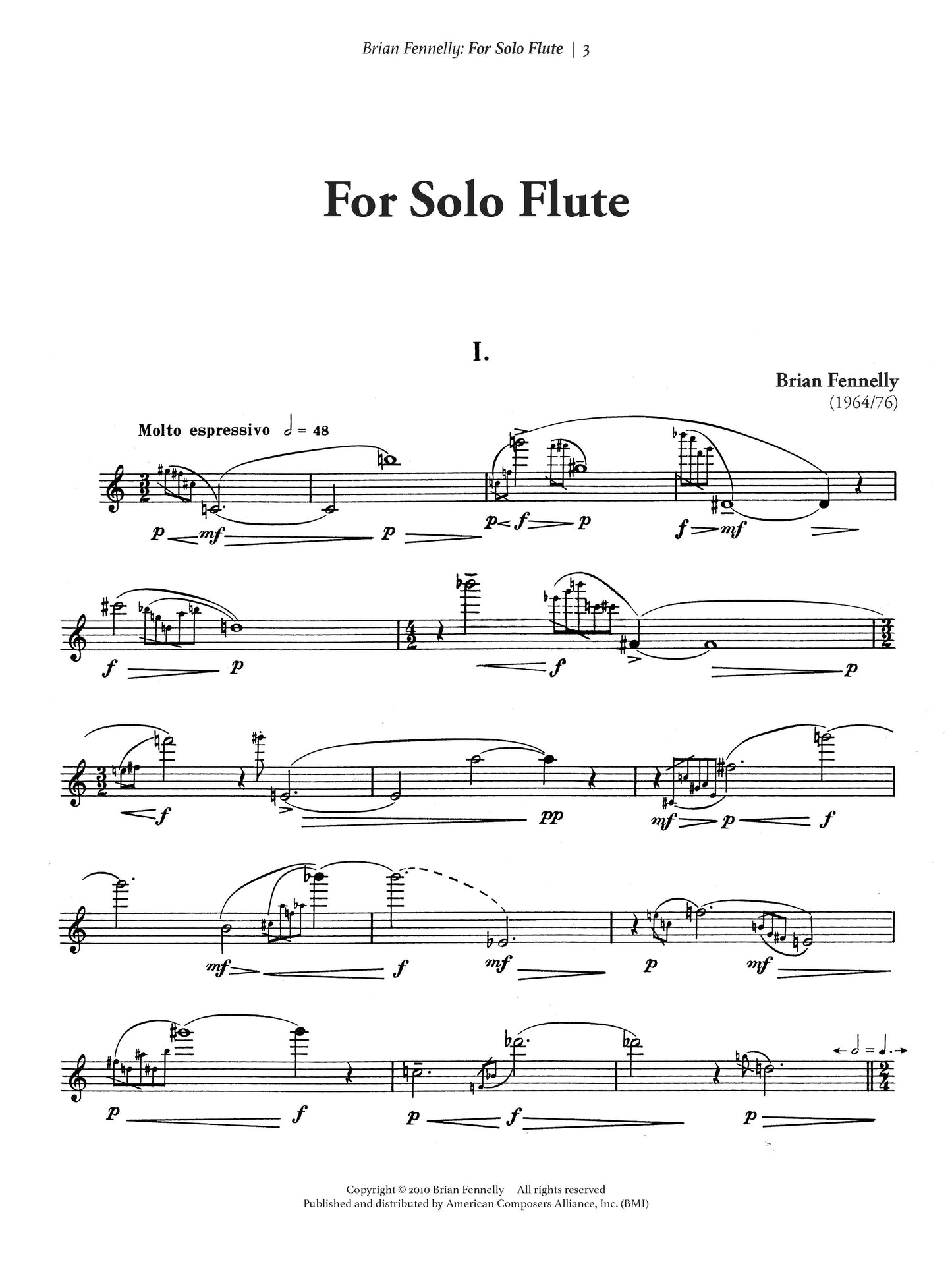 For Solo Flute