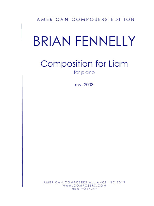 Composition For Liam, For Piano